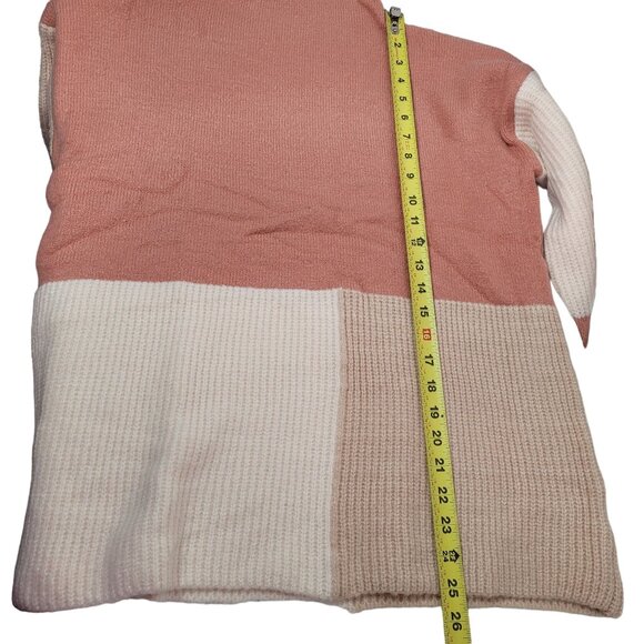 For G And PL Women's Color Block Mock Neck Sweater  Pullover Camel Size Small - Picture 9 of 9